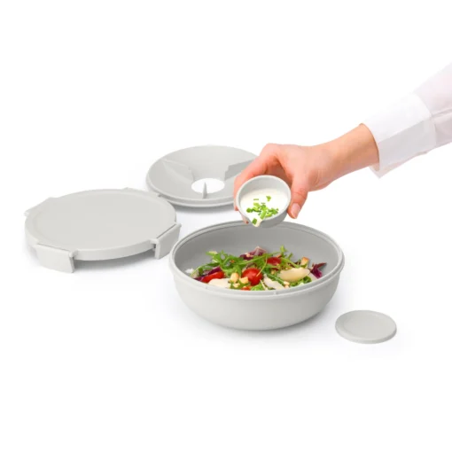 Brabantia Make En Take Salade Lunchkom 1,3 Liter Lichtgrijs -Brabantia Winkel 102 6368 3 1