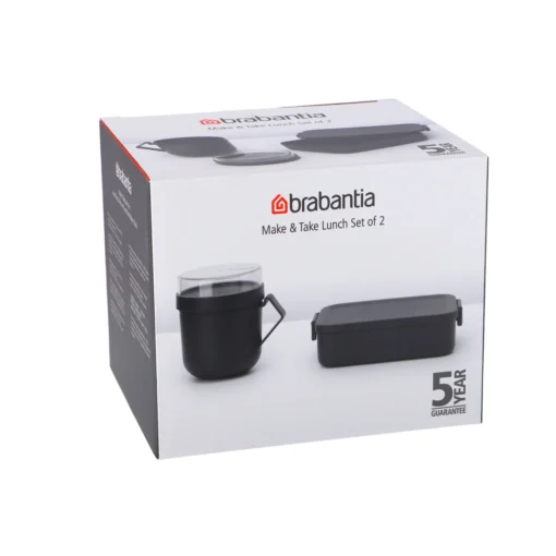 Brabantia Make En Take Lunchset 2 Delig Dark Grey -Brabantia Winkel 102 6665 1