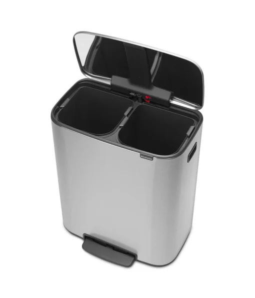 Brabantia Bo Prullenbak - 2 X 30 L - Matt Steel Fingerprint Proof -Brabantia Winkel