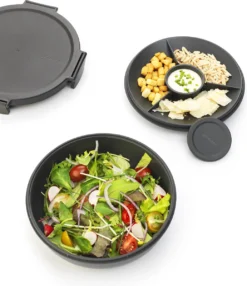 Brabantia Make & Take Salade Lunchbox - 1,3 L - Kunststof - Dark Grey -Brabantia Winkel 1038x1200