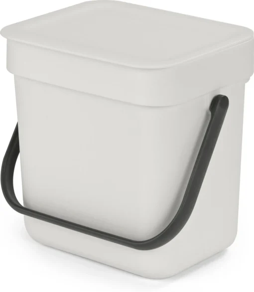 Brabantia Sort & Go Aanrecht Afvalbakje - 3 L - Light Grey -Brabantia Winkel 1044x1200 1