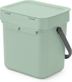 Brabantia Sort & Go Aanrecht Afvalbakje - 3 L - Jade Green -Brabantia Winkel 1050x1200 1