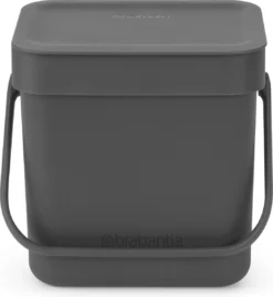 Brabantia Sort & Go Afvalbakje Aanrecht - 3 L - Dark Grey -Brabantia Winkel 1103x1200