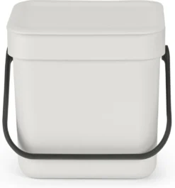 Brabantia Sort & Go Aanrecht Afvalbakje - 3 L - Light Grey -Brabantia Winkel 1117x1200