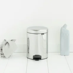 Brabantia Pedaalemmer NewIcon 5 Liter Brilliant Steel -Brabantia Winkel 1126211