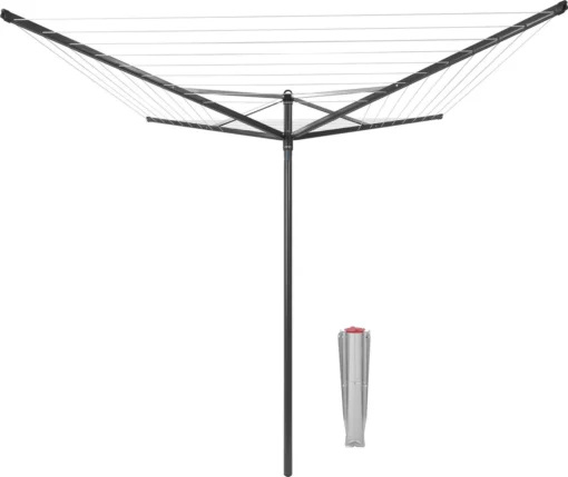 Brabantia Topspinner Droogmolen Met Grondanker - 50 M - Anthracite -Brabantia Winkel