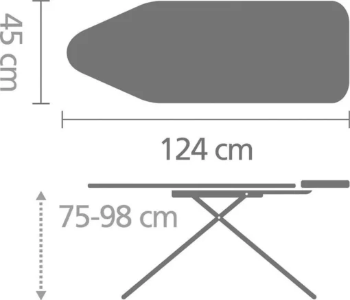 Brabantia Perfect Flow Strijkplank C - Met Stoomunithouder - 124 X 45 Cm - Spring Bubbles -Brabantia Winkel 1200x1026 2