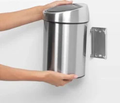 Brabantia Touch Bin Prullenbak - 3 L - Matt Steel -Brabantia Winkel 1200x1035