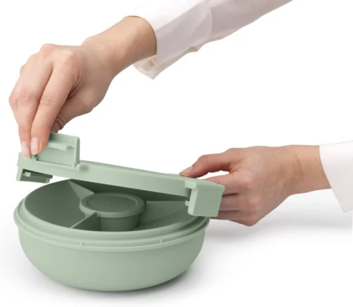 Brabantia Make & Take Salade Lunchbox - 1,3 L - Kunststof - Jade Green -Brabantia Winkel