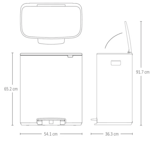 Brabantia Bo Prullenbak - 2 X 30 L - Matt Black -Brabantia Winkel 1200x1076 1