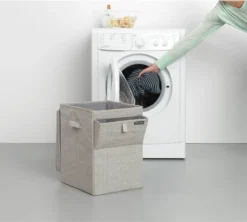 Brabantia Wasmand Met Deksel - Stapelbaar - 35 L - Grey -Brabantia Winkel 1200x1078