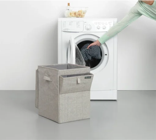 Brabantia Wasmand Met Deksel - Stapelbaar - 35 L - Grey -Brabantia Winkel