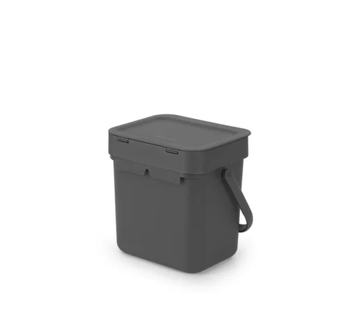 Brabantia Sort & Go Afvalbakje Aanrecht - 3 L - Dark Grey -Brabantia Winkel 1200x1109 1