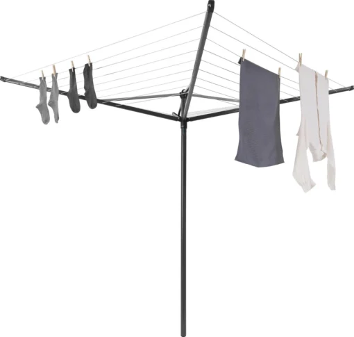 Brabantia Topspinner Droogmolen Met Grondanker - 50 M - Anthracite -Brabantia Winkel