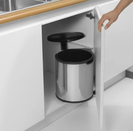 Brabantia Built-in-Bin Prullenbak - 15 L - Brilliant Steel -Brabantia Winkel