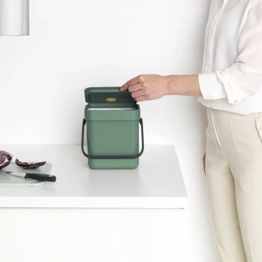 Brabantia Sort & Go Aanrecht Afvalbakje - 3 L - Fir Green -Brabantia Winkel 1200x1200 174