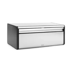 Brabantia Broodtrommel - Met Klepdeksel - Matt Steel Fingerprint Proof / Matt Black -Brabantia Winkel 1200x1200 185