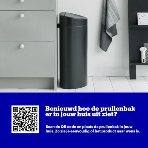 Brabantia Touch Bin Prullenbak - 40 L - Matt Black -Brabantia Winkel 1200x1200 270