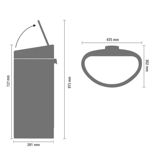 Brabantia Touch Bin Prullenbak - 40 L - Matt Steel Fingerprint Proof -Brabantia Winkel 1200x1200 292