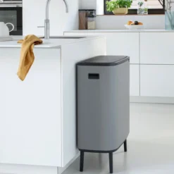 Brabantia - Bo Touch Bin Hi 2 X 30 L Mineral C Grey -Brabantia Winkel 1200x1200 314