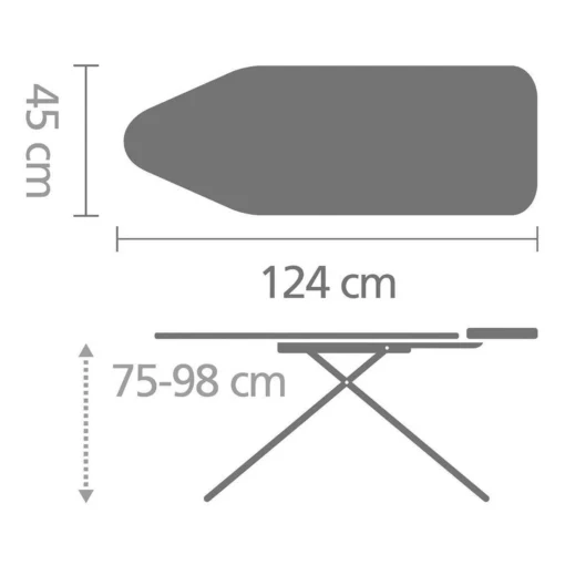 Brabantia Strijkplank C - Met Stoomunithouder - 124 X 45 Cm - Ice Water -Brabantia Winkel 1200x1200 48