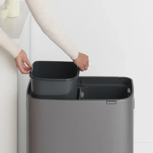 Brabantia Bo Touch Bin Prullenbak - 2 X 30 L - Platinum -Brabantia Winkel 1200x1200 80