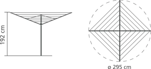 Brabantia Topspinner Droogmolen Met Metalen Grondanker - 60 M - Metallic Grey -Brabantia Winkel 1200x554 1