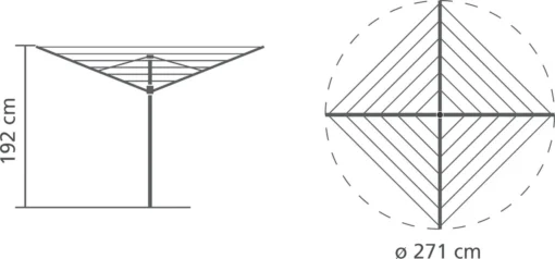 Brabantia Topspinner Droogmolen - 40 Meter - Met Metalen Grondanker -Brabantia Winkel