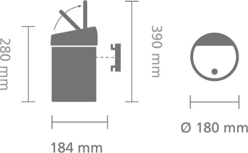 Brabantia Touch Bin Prullenbak - 3 L - Matt Steel -Brabantia Winkel