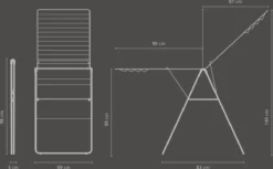 Brabantia HangOn Droogrek Inklapbaar - 25 Meter - Met Wasknijpertasje - Matt Black -Brabantia Winkel 1200x743 1