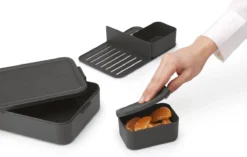 Brabantia Make & Take Bento Lunchbox Incl Bentobox - Large - Kunststof - Dark Grey -Brabantia Winkel 1200x762