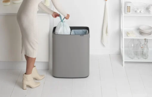 Brabantia Bo Touch Bin Prullenbak - 2 X 30 L - Mineral Concrete Grey -Brabantia Winkel 1200x766 17