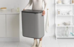 Brabantia Bo Touch Bin Prullenbak - 2 X 30 L - Mineral Concrete Grey -Brabantia Winkel 1200x766 19