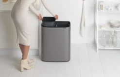 Brabantia Bo Touch Bin Prullenbak - 2 X 30 L - Platinum -Brabantia Winkel 1200x766