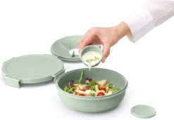 Brabantia Make & Take Salade Lunchbox - 1,3 L - Kunststof - Jade Green -Brabantia Winkel 1200x831