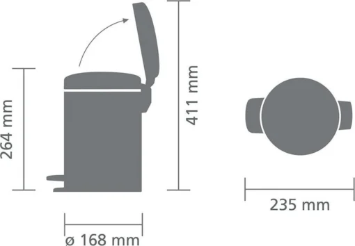 Brabantia NewIcon Prullenbak - 3 L - Pine Green -Brabantia Winkel 1200x834 1