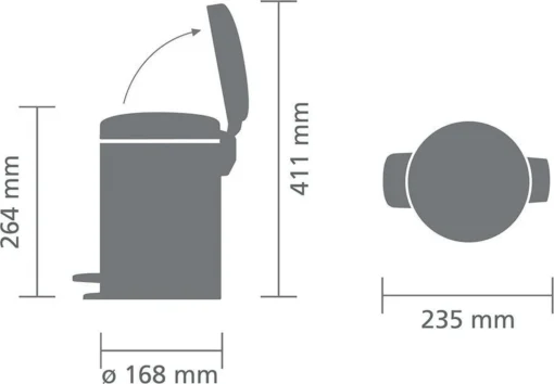 Brabantia NewIcon Prullenbak - 3 L - White -Brabantia Winkel 1200x834 2