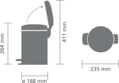 Brabantia NewIcon Prullenbak - 3 L - Matt Steel Fingerprint Proof -Brabantia Winkel 1200x834 4