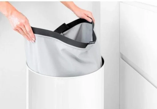 Brabantia Wasmand Met Deksel - 60 L - White / Kurken Deksel -Brabantia Winkel