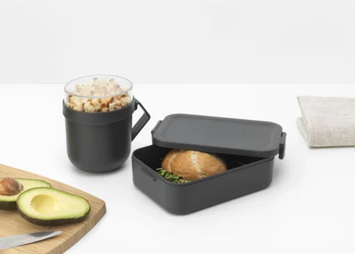 Brabantia Make & Take Lunchset - 2-delig - Kunststof - Dark Grey -Brabantia Winkel