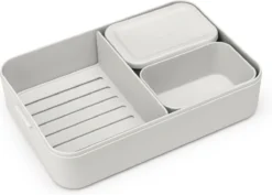 Brabantia Make & Take Bento Lunchbox Incl Bentobox - Large - Kunststof - Light Grey -Brabantia Winkel 1200x859