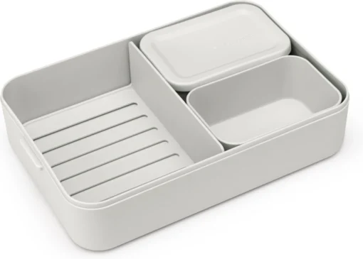 Brabantia Make & Take Bento Lunchbox Incl Bentobox - Large - Kunststof - Light Grey -Brabantia Winkel