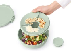 Brabantia Make & Take Salade Lunchbox - 1,3 L - Kunststof - Jade Green -Brabantia Winkel 1200x866