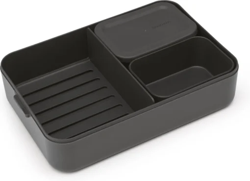 Brabantia Make & Take Bento Lunchbox Incl Bentobox - Large - Kunststof - Dark Grey -Brabantia Winkel 1200x868 2