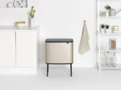 Brabantia Afvalemmer Bo Touch Bin Champagnekleur, 11 + 23 L -Brabantia Winkel 1200x901 2