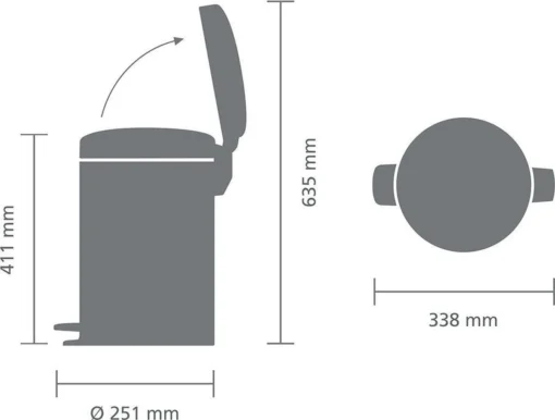 Brabantia NewIcon Prullenbak - 12 L - Pine Green -Brabantia Winkel 1200x909 3