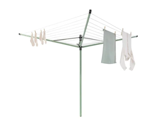 Brabantia Lift-O-Matic Droogmolen Met Metalen Grondanker, Beschermhoes, Wasknijpertasje En Wasknijpers - 50 M - Leaf Green -Brabantia Winkel 1200x915 1