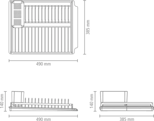 Brabantia SinkSide Afdruiprek - Dark Grey -Brabantia Winkel