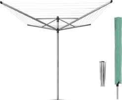 Brabantia Lift-O-Matic Droogmolen Met Grondanker En Beschermhoes - 60 M - Metallic Grey -Brabantia Winkel 1200x980 1