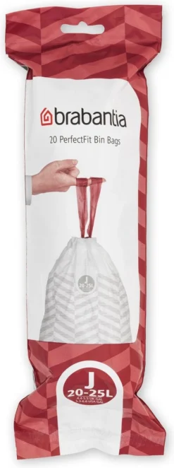 Brabantia PerfectFit Vuilniszakken - 20 - 25 L - Code J - 6 Rollen X 20 Stuks -Brabantia Winkel 448x1200